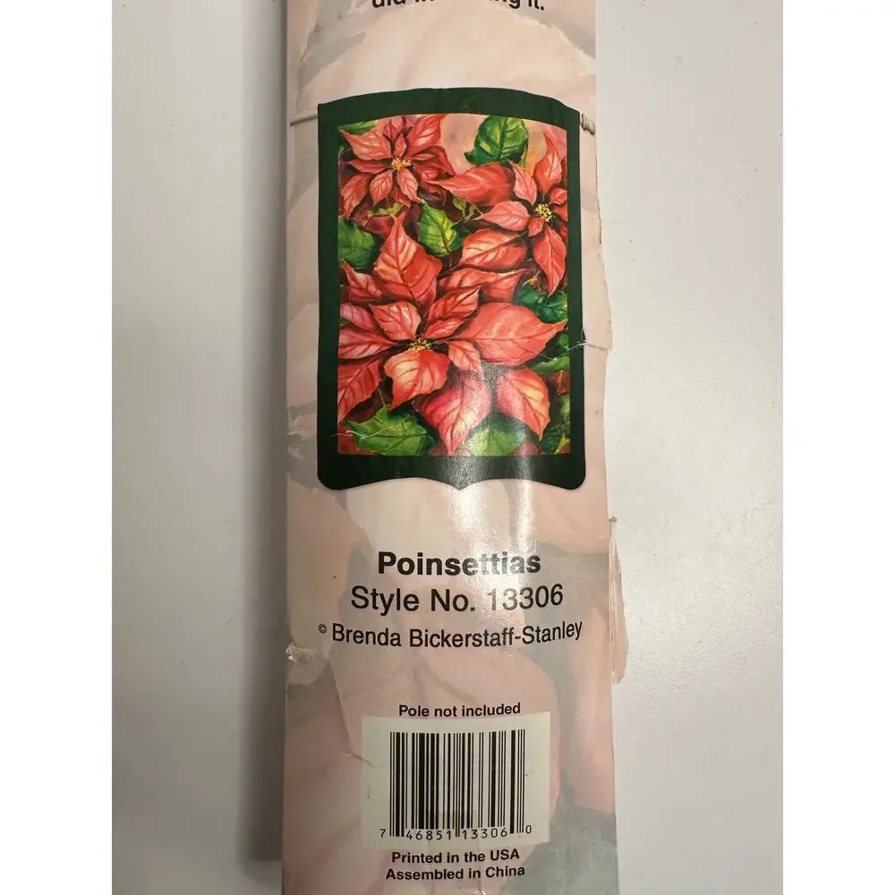 Evergreen Flags Poinsettia Outdoor Flag in Package 29